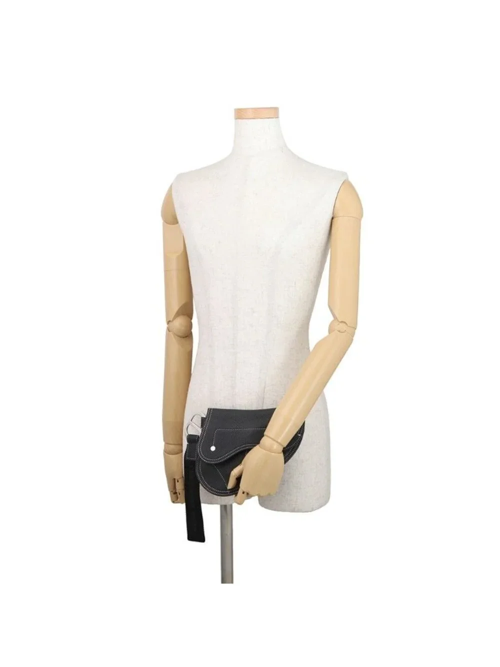 Dior Clutch Kaws Collaboration Saddle Bag Leather Black